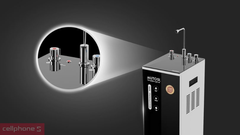 Máy lọc nước Mutosi có nóng lạnh được sử dụng phổ biến