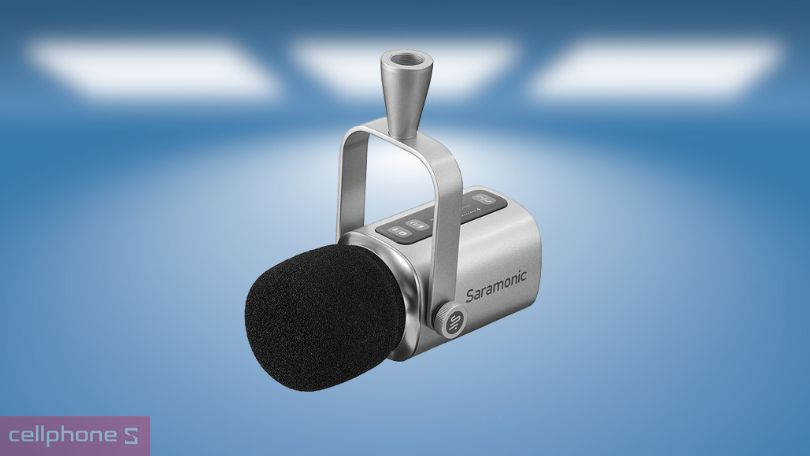 Cổng kết nối trên microphone thu âm Saramonic BV3 USB