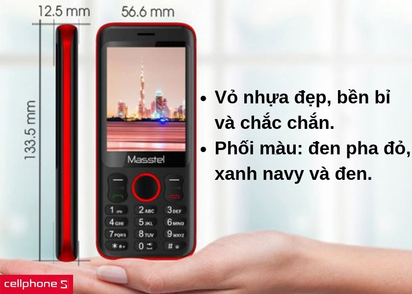 Thiết kế nhỏ gọn, tinh tế với chất liệu nhựa chắc chắn, bền đẹp