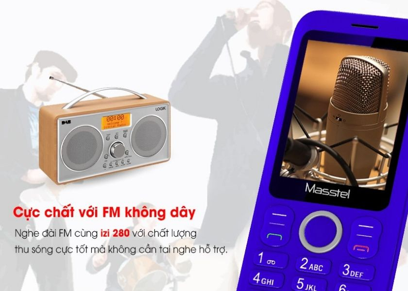 Masstel Izi 280 sở hữu tính năng nghe FM không cần kết nối tai nghe