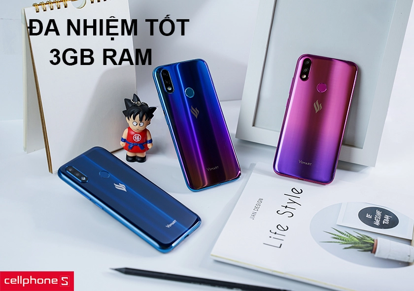 Đa nhiệm ổn định với RAM 3GB