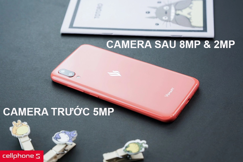 Hai camera trước sau 8MP, 2MP thỏa mãn nhu cầu chụp ảnh