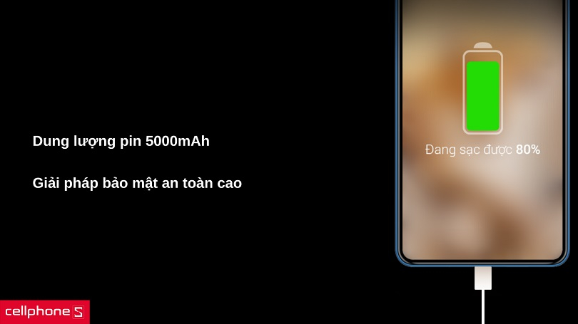 Sử dụng lâu dài nhờ pin 5000mAh và tăng cường bảo mật