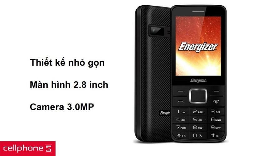 Kích thước nhỏ gọn, màn hình kích thước 2.8 inch