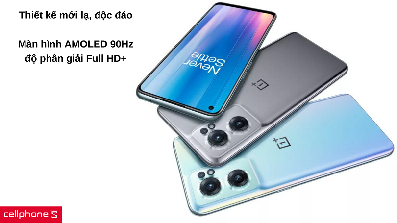 Thiết kế họa tiết sandstone cùng màn hình AMOLED 90 Hz