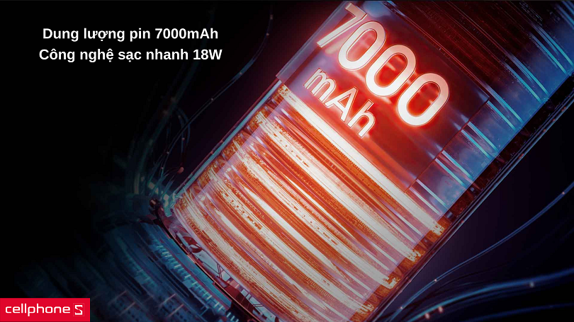 Pin cực "trâu" 7000mAh với sạc nhanh