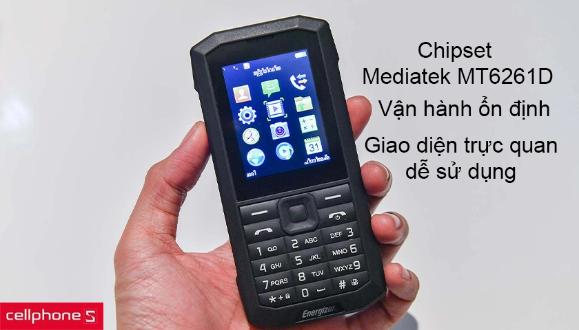 Vận hành ổn định nhờ chipset từ Mediatek, 4MB RAM