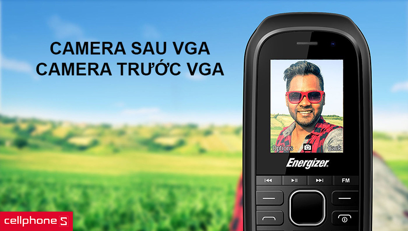 Trang bị 2 camera trước sau, độ phân giải VGA