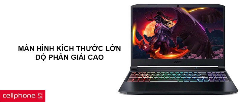 Màn hình kích thước lớn, hiển thị sắc nét