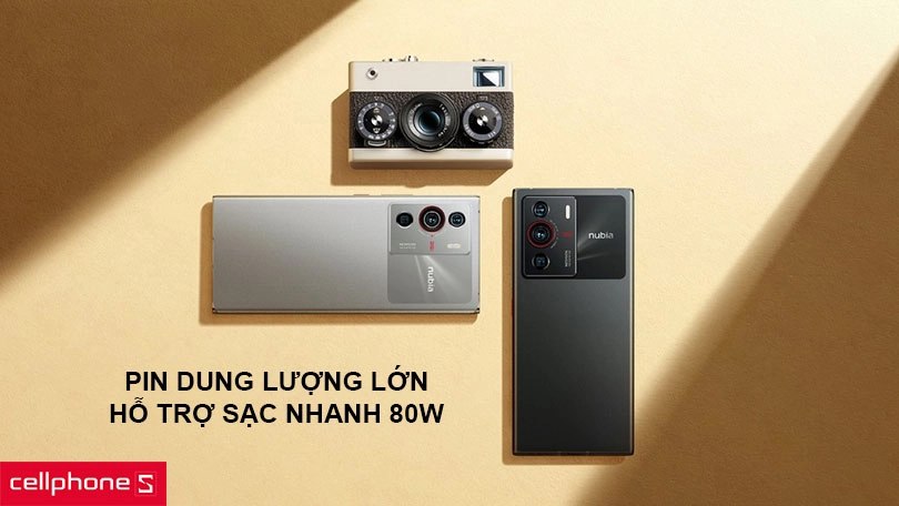 Pin dung lượng lớn, hỗ trợ sạc nhanh 80W