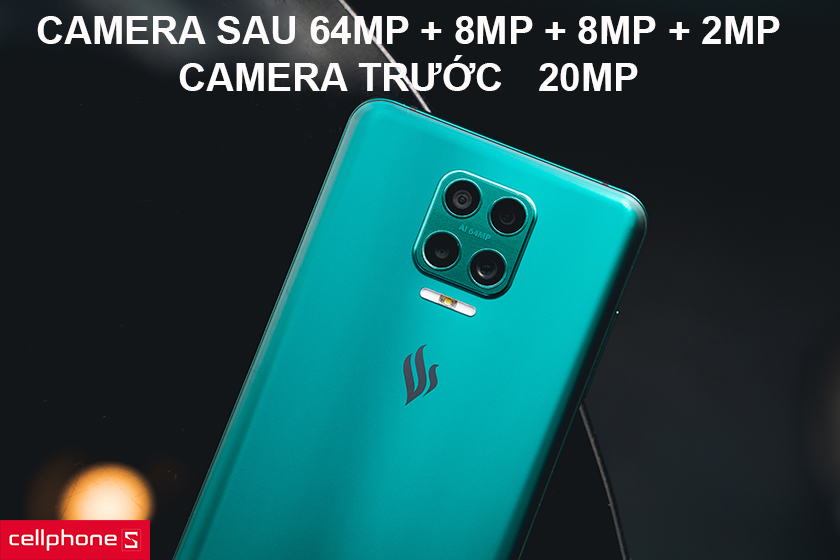 Cụm 3 camera sau độ phân giải cao và camera trước 20MP