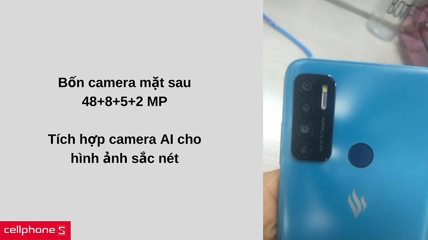 Bốn camera sau lên đến 48MP với hệ thống AI tiên tiến