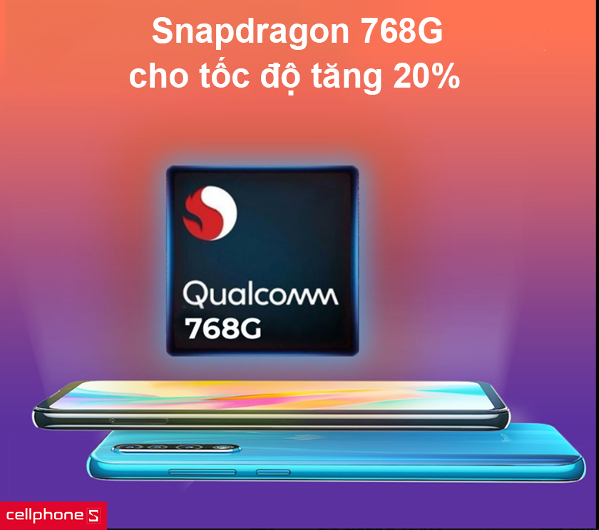Hiệu năng mạnh mẽ nhờ chip Snapdragon 768G