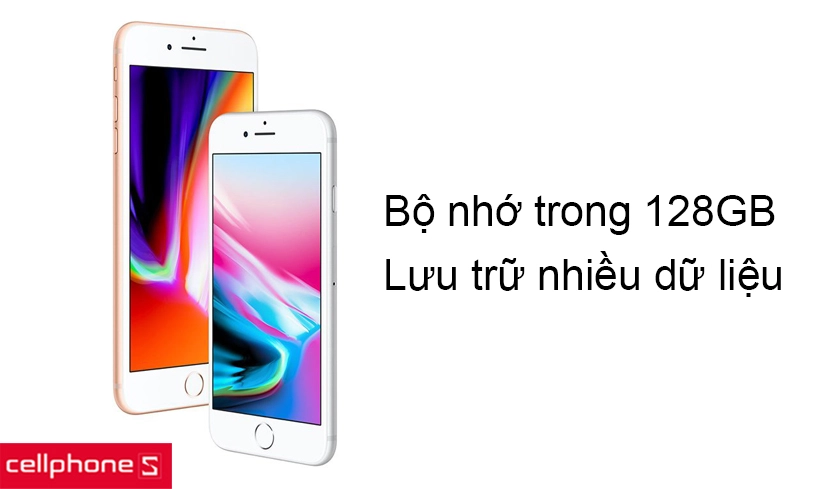 Bộ nhớ trong 128GB lưu trữ nhiều tập tin dữ liệu