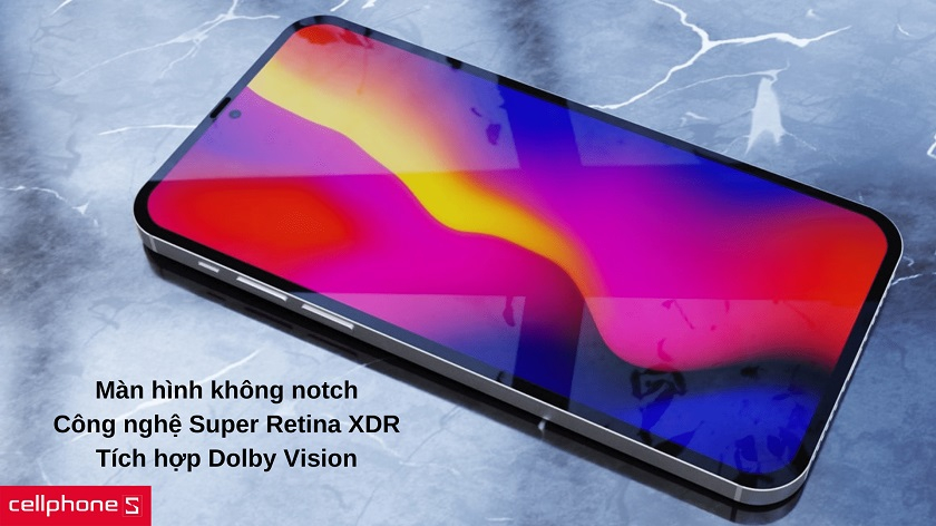 Màn hình iPhone 14 sở hữu màn hình không notch ấn tượng