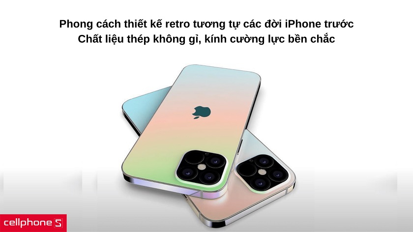 Thiết kế iP 14 tương tự iP 12 với chất liệu thép không gỉ