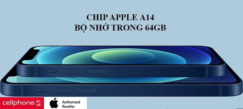 Trang bị chip Apple A14 và RAM 4GB, ROM 64GB