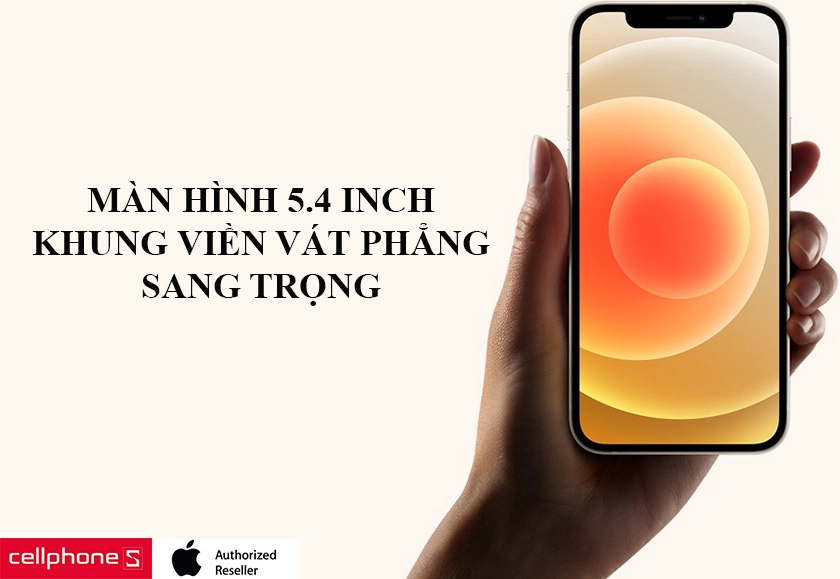 Viền máy vát phẳng cùng màn hình tai thỏ 5.4 inch