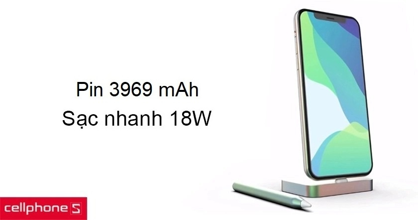 Dung lượng pin 3500 mAh, công nghệ sạc ngược không dây tối ưu khả năng sử dụng