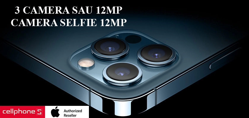 Bộ ba camera sau + cảm biến LiDAR, camera trước siêu sắc nét