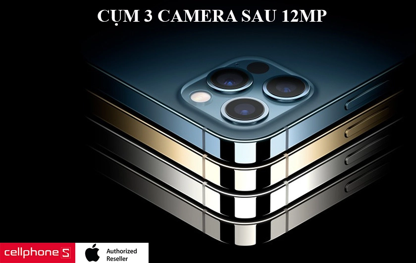 Cụm 3 camera sau với độ phân giải 12MP