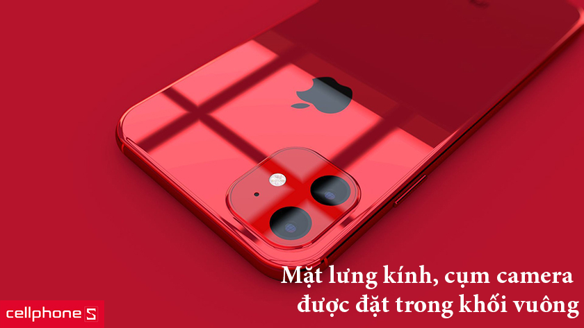 Mặt lưng kính, cụm camera hình vuông