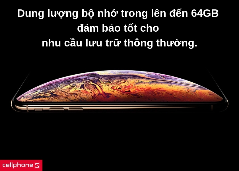 Dung lượng bộ nhớ trong 64GB, đảm bảo tốt cho nhu cầu lưu trữ