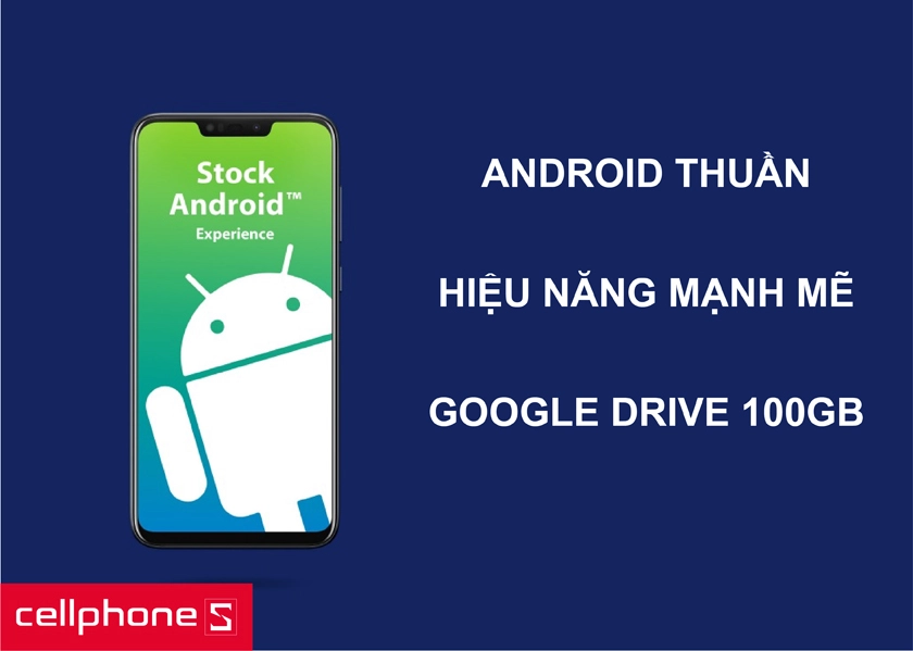 Android thuần giúp cải thiện hiệu năng máy cũng như khả năng lưu trữ đám mây lên tới 100GB