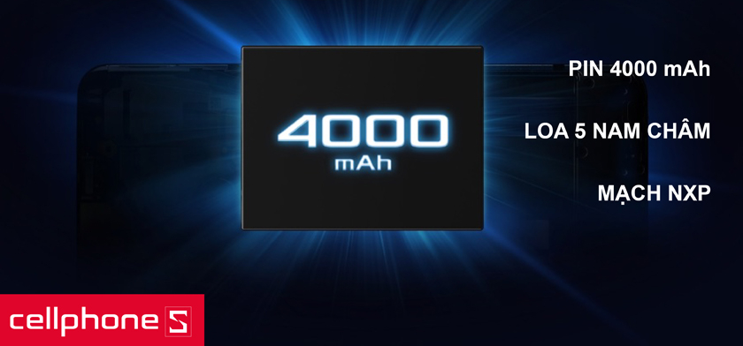 Giải trí, nghe nhạc thỏa thích với loa ngoài 5 nam châm cùng viên pin 4000 mAh