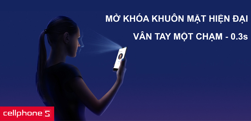 Mở khóa điện thoại bằng cảm biến vân tay một chạm hoặc bằng khuôn mặt