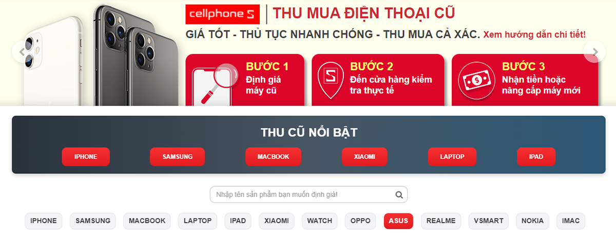 Hướng dẫn các bước trade-in để thu cũ đổi mới tại CellphoneS