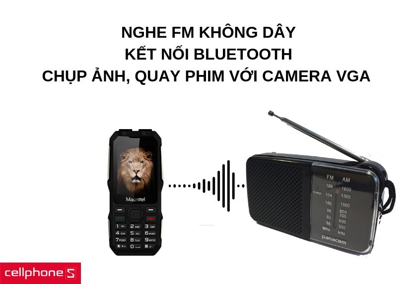 Nghe FM không dây, kết nối bluetooth, chụp ảnh, quay phim với camera VGA và các chức năng đa phương tiện