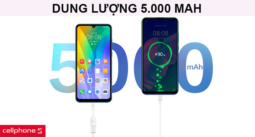 Dung lượng 5.000 mAh sử dụng thoải mái