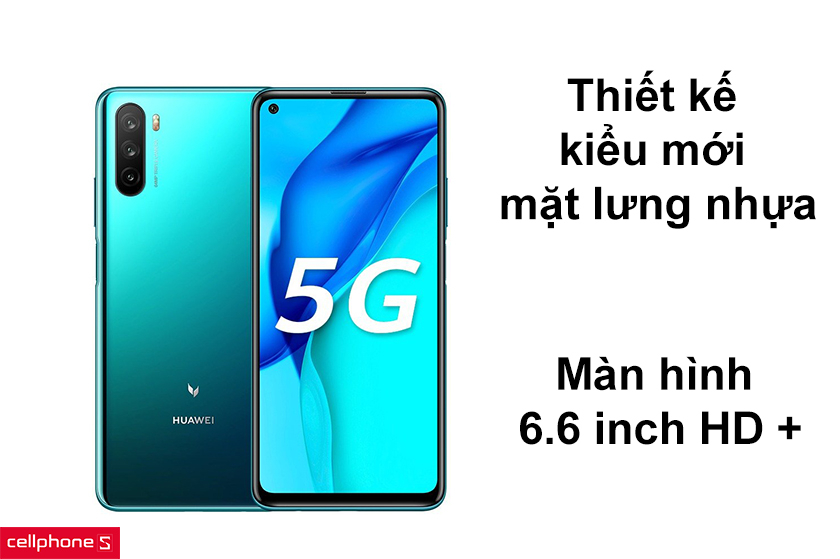 Thiết kế kiểu mới mặt lưng nhựa, màn hình 6.6 inch HD +