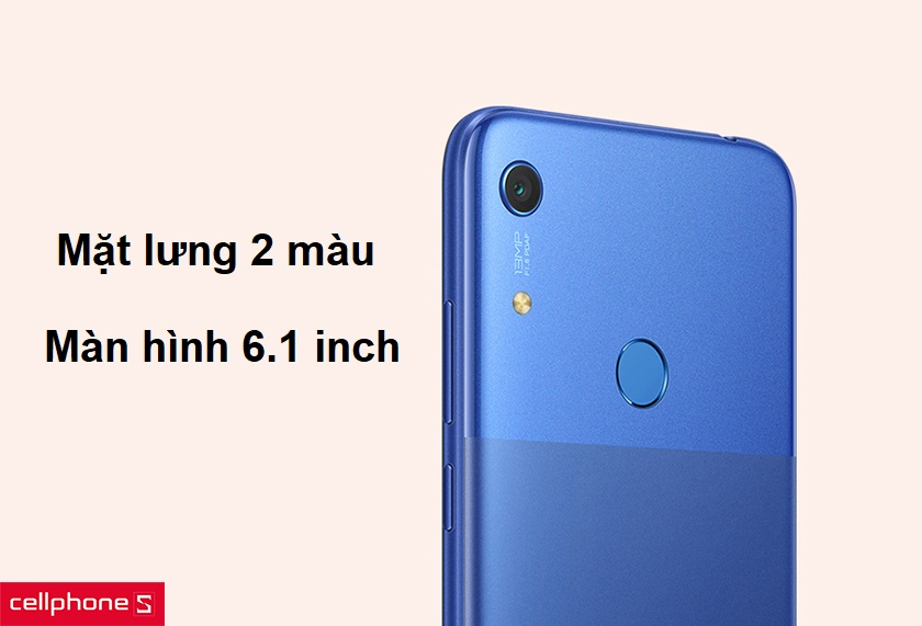 Thiết kế hai màu sắc tự nhiên Orchid Blue & Starry Black cùng kích thước màn hình 6.1 inch