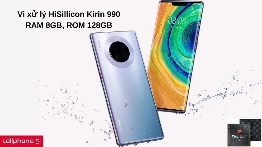 Vi xử lý Kirin 990 5G cao cấp kèm với dung lượng 8 GB RAM