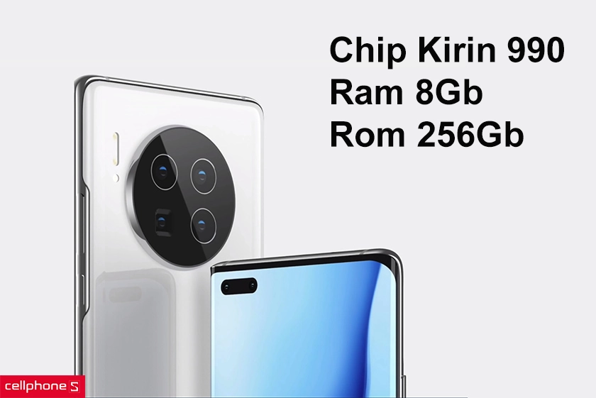 Cấu hình cao với chip Kirin 990 8 nhân, RAM 8GB