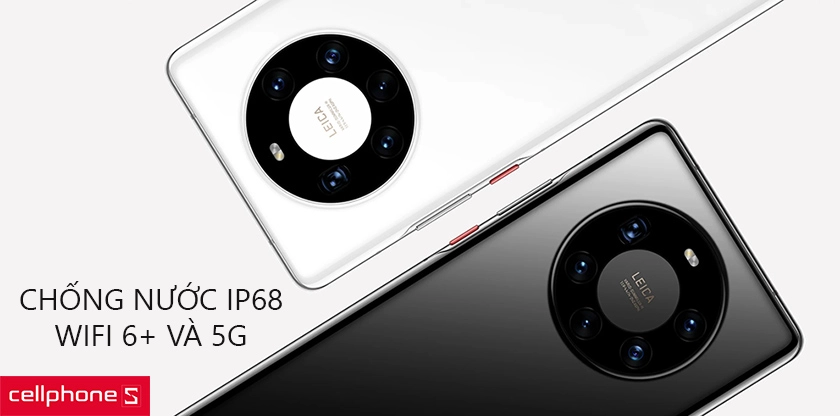 Hỗ trợ chống nước và bụi bẩn IP 68, kết nối nhanh với wifi 6 và 5G