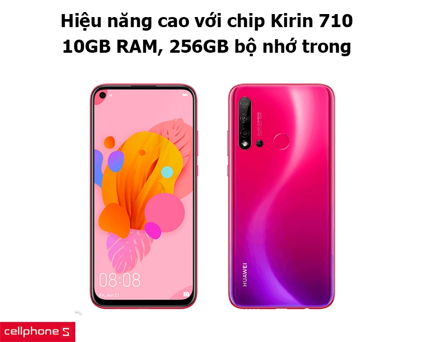 Hiệu năng cao với chip Kirin 710