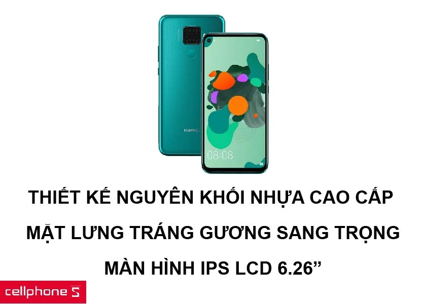 Thiết kế nguyên khối bằng nhựa cao cấp cùng màn hình IPS LCD 6.26 inches
