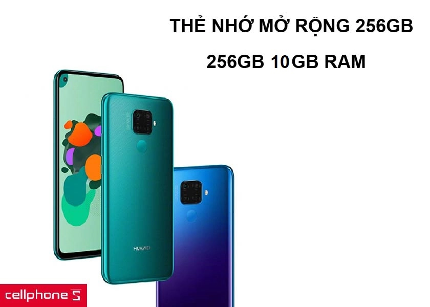 10GB RAM, 256GB bộ nhớ trong cùng khay thẻ nhớ mở rộng lên đến 256GB