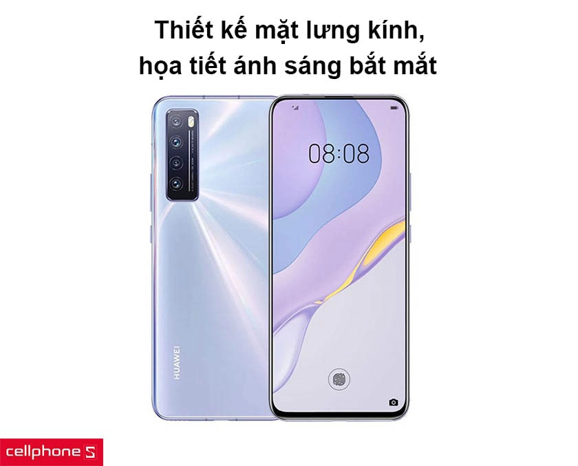 Thiết kế mặt lưng kính, họa tiết ánh sáng bắt mắt