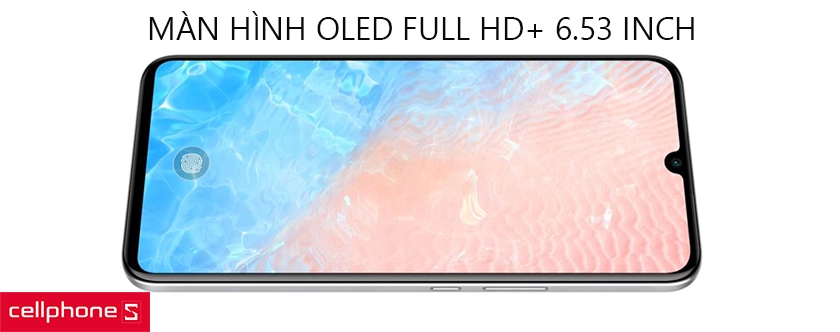 Thiết kế sang trọng và màn hình tràn viền dạng “nốt ruồi” 6.53 inch