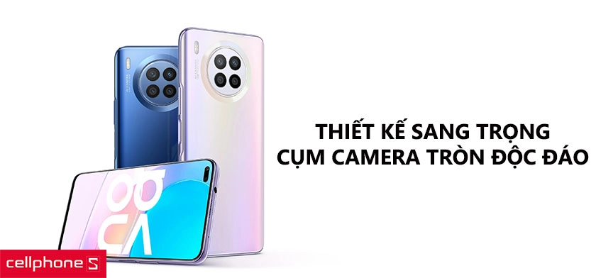 Thiết kế sang trọng, cụm camera tròn độc đáo