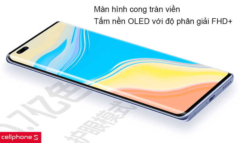 Màn hình cong tràn viền, tấm nền OLED, tần số quét cao với phân giải Full HD+ sống động