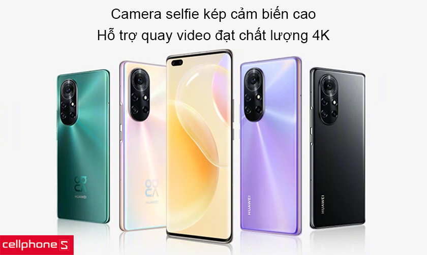 Camera selfie kép sắc nét với độ cảm biến cao hỗ trợ quay vlog đạt chất lượng lên đến 4K