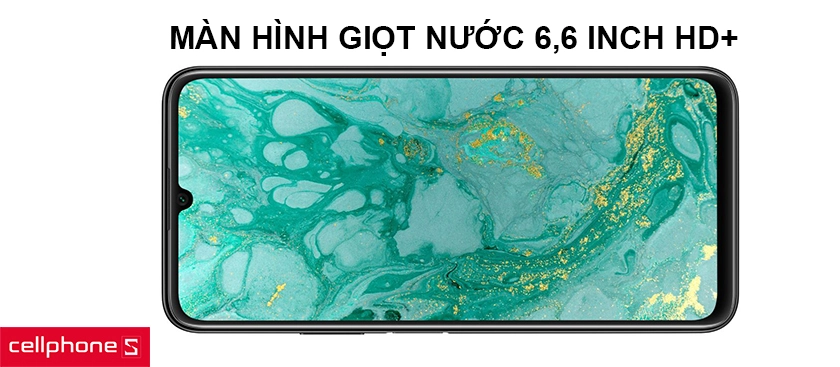 Màn hình giọt nước 6,6 inch HD+, hiển thị rõ nét