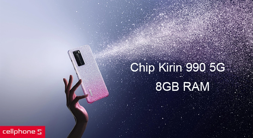 Vận hành mạnh mẽ với chip Kirin 990 5G & bộ nhớ trong 8GB RAM