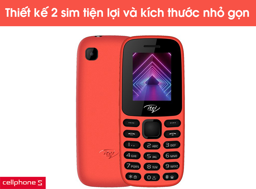 Thiết kế 2 sim tiện lợi và kích thước vô cùng nhỏ gọn
