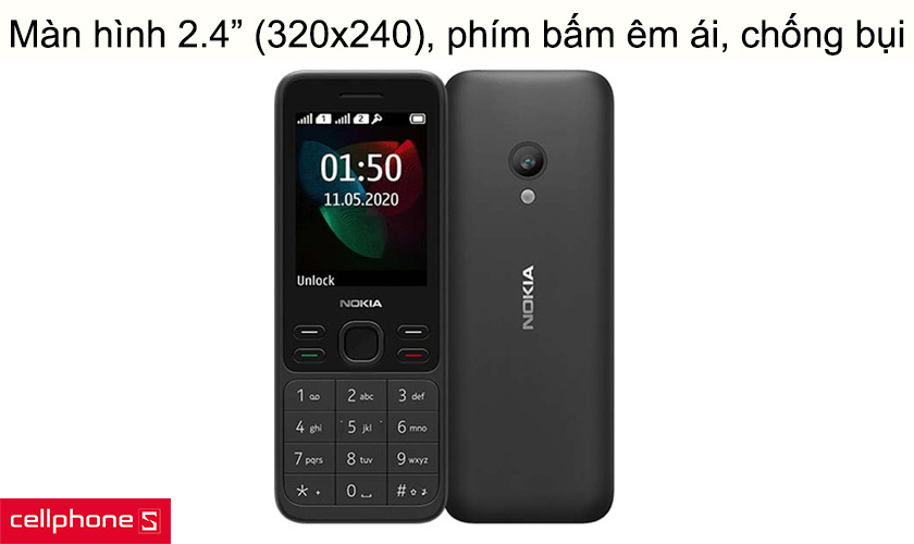 Màn hình 2.4 inch, phím bấm thiết kế lớn
